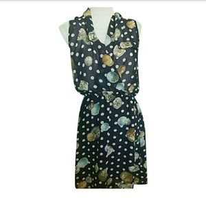 Grifflin Paris coins & dots sleeveless dress